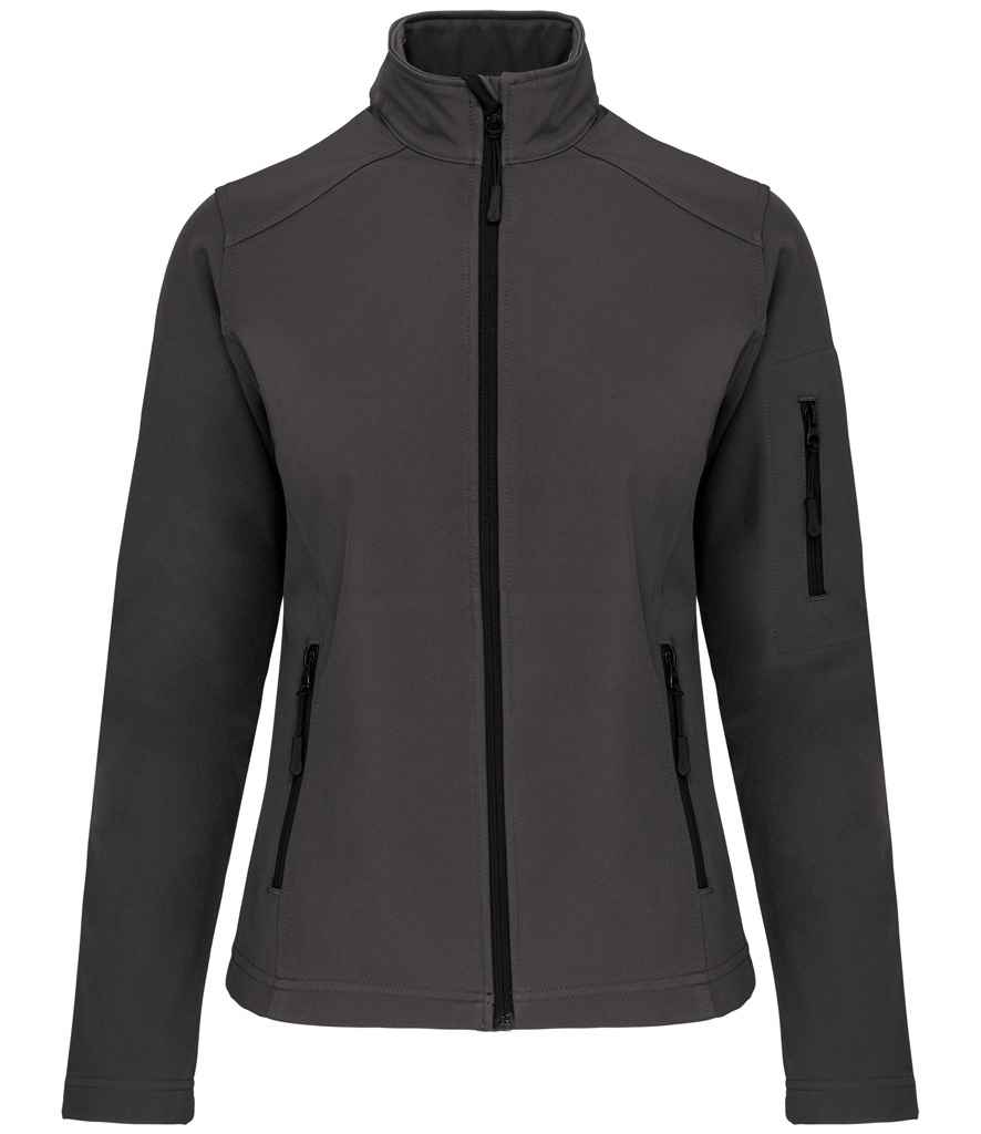 [KB400 TIA S] Kariban Ladies Soft Shell Jacket (Titanium, S)