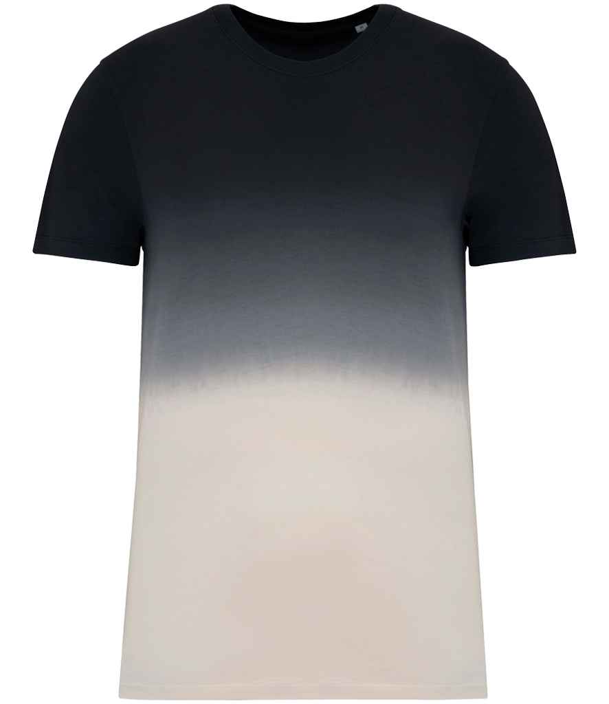 [NS345 DBLA XXS] Native Spirit Unisex Dip Dye T-Shirt (Dip Dye Black, XXS)