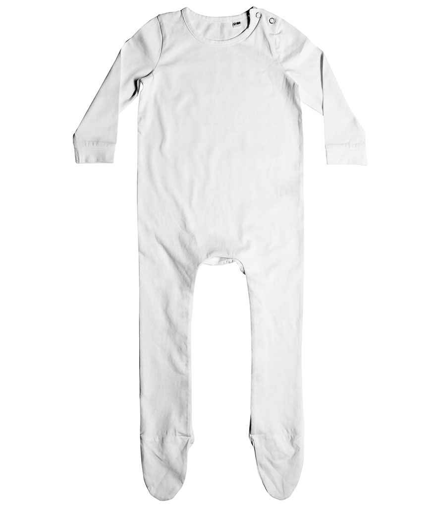 [LW650T WHI 0-3] Larkwood Organic Baby Sleepsuit (0-3)