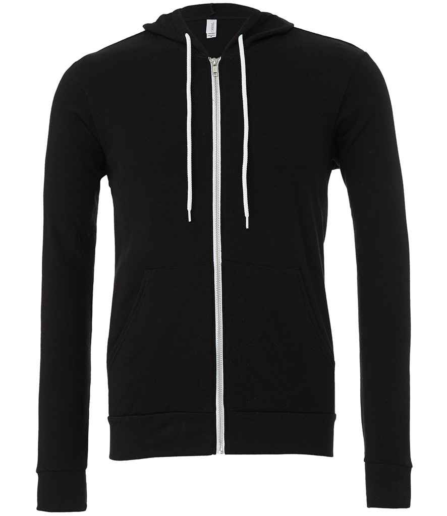 [CV3739 BLK XS] Canvas Unisex Full Zip Hoodie (Black, XS)