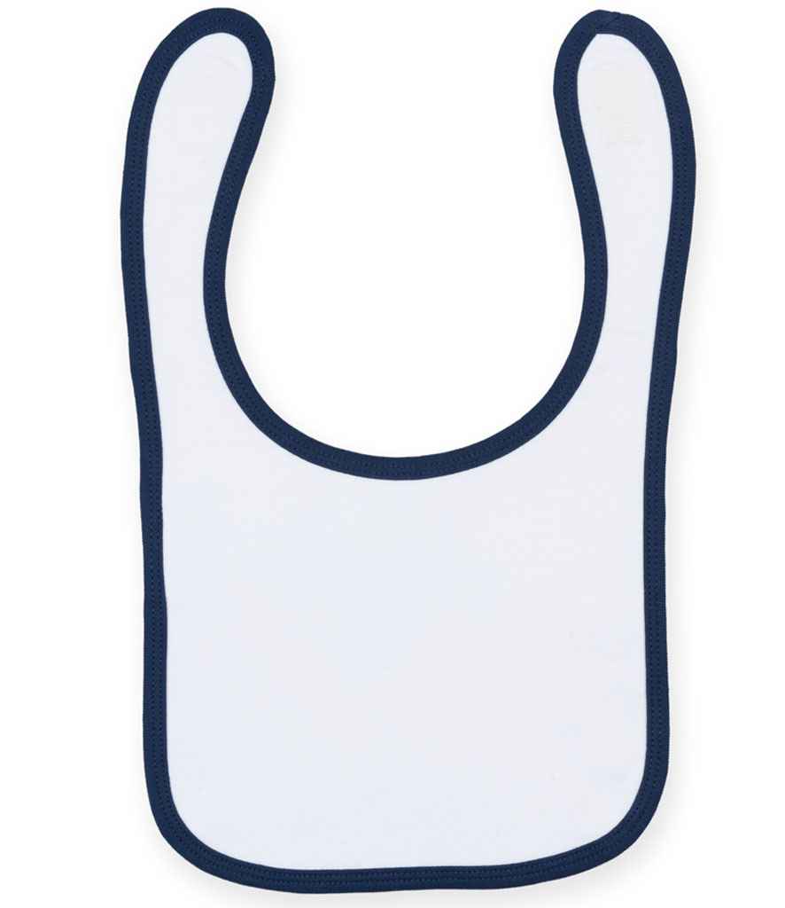 [LW82T WH/NV ONE] Larkwood Baby/Toddler Bib (White/Navy)