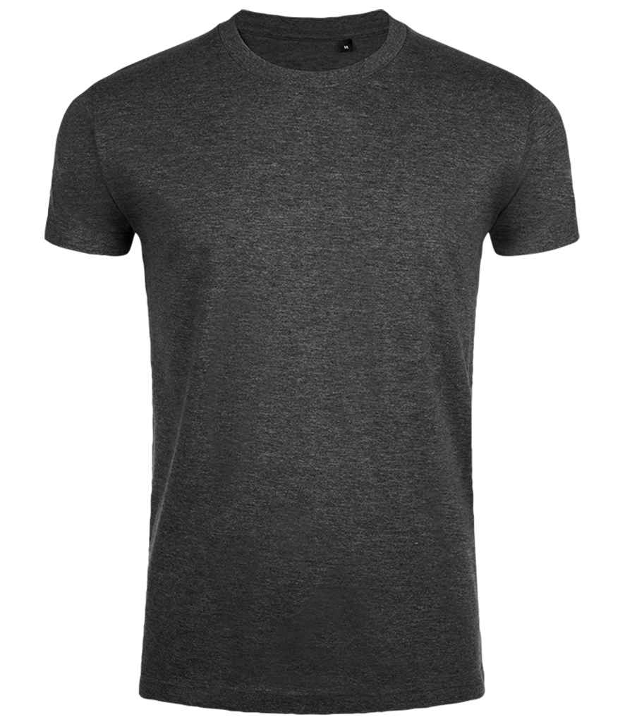 [10580 CHM S] SOL'S Imperial Fit T-Shirt (Charcoal Marl, S)