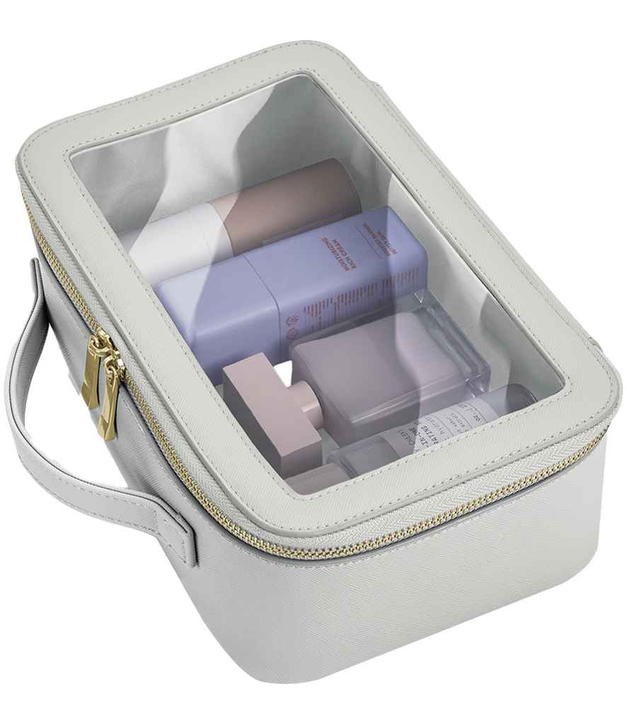 [BG764 SFG ONE] BagBase Boutique Clear Window Travel Case (Soft Grey)