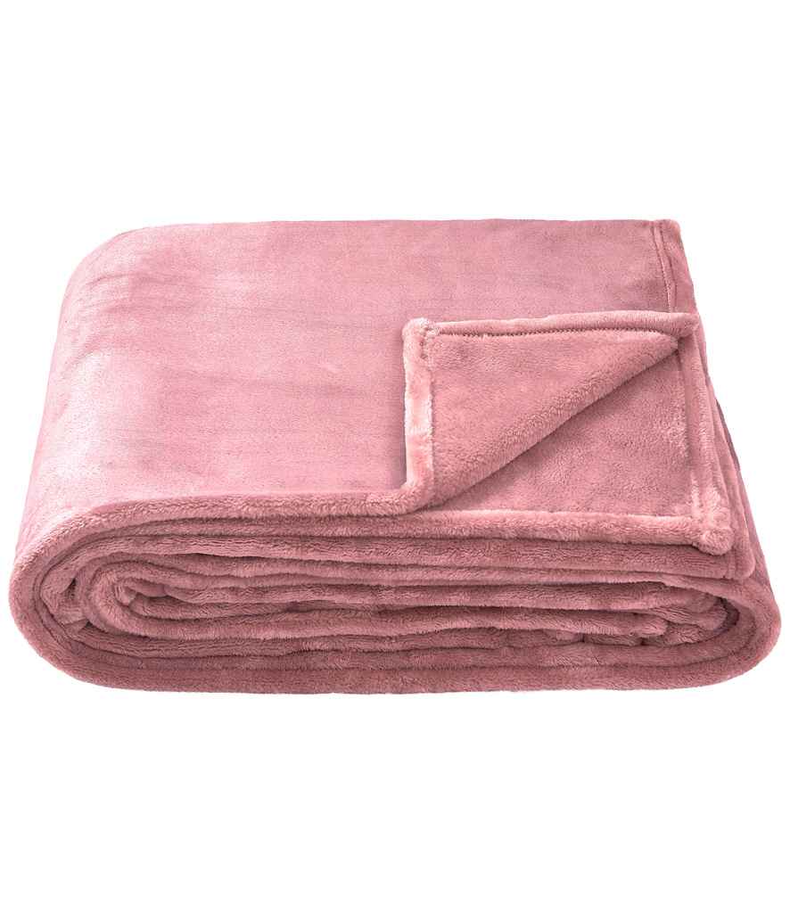 [BH004 BLP ONE] Brand Lab Extra Large Plush Fleece Blanket (Blush Pink)