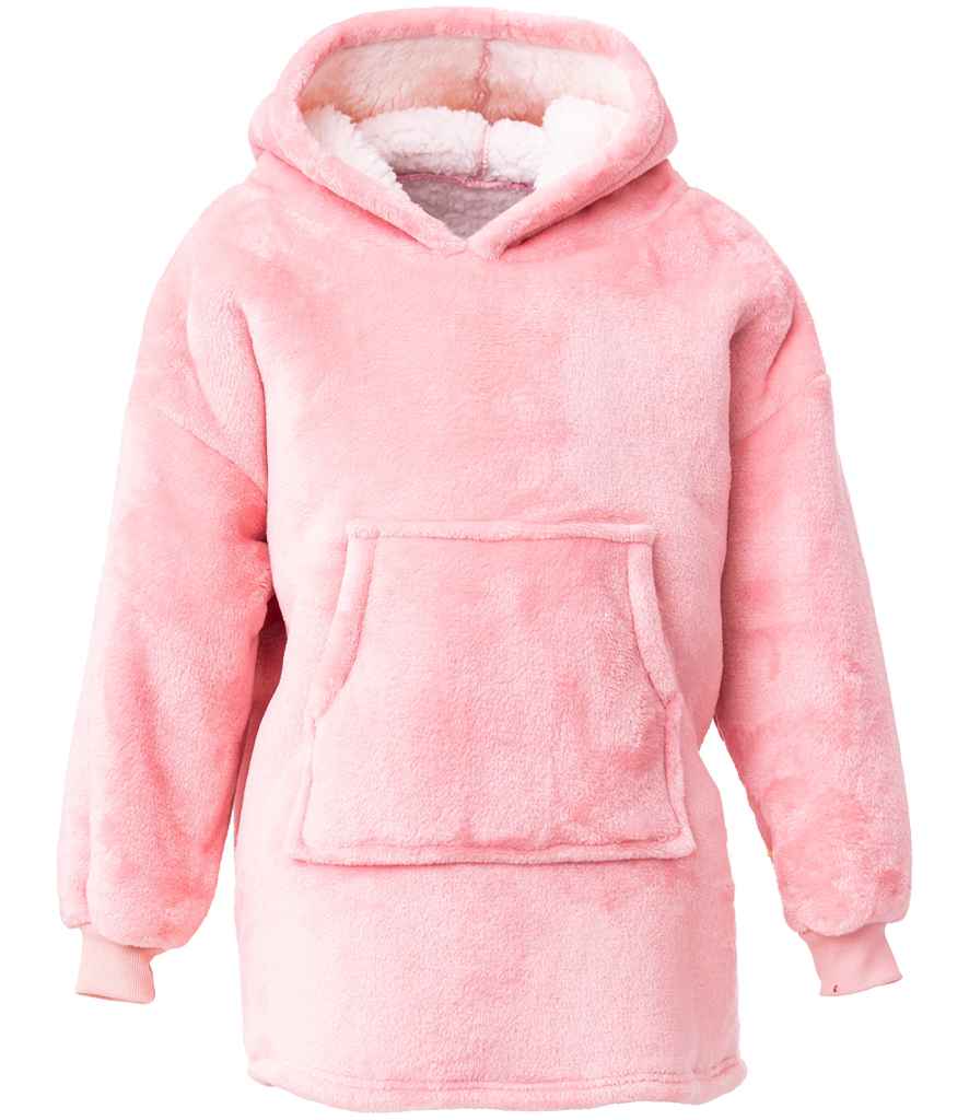 [BH101 BLP 3-7] Brand Lab Kids Oversized Hooded Blanket (Blush Pink, 3-7)