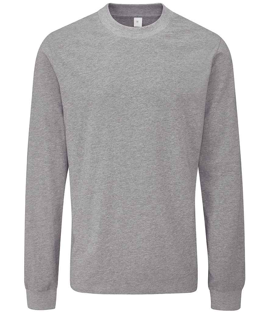 [M06 HEA XS] Mantis Unisex Essential Heavy Long Sleeve T-Shirt (Heather Marl, XS)