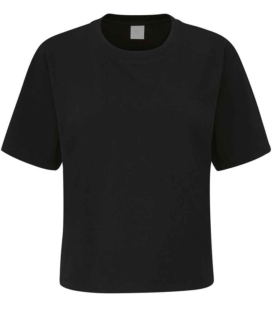 [M198 BLK S] Mantis Ladies Cropped Heavy T-Shirt (Black, S)