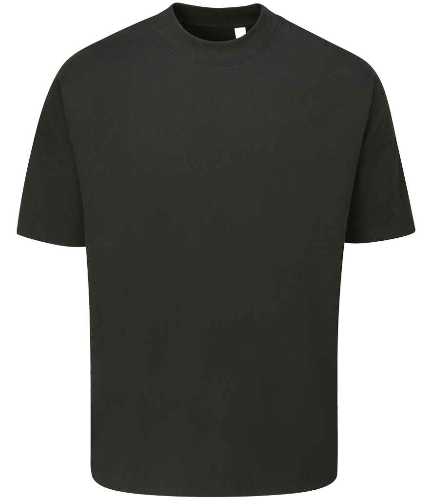 [M201 BLK XS] Mantis Unisex Oversized Heavy T-Shirt (Black, XS)