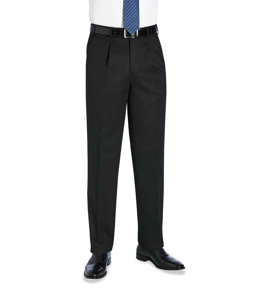 [BK303 BLK 32/R] Brook Taverner Concept Delta Trousers (Black, 32/R)
