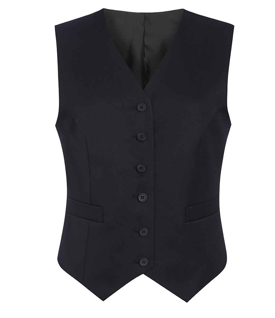 [BK370 BLK 8/R] Brook Taverner Ladies Concept Omega Waistcoat (Black, 8/R)