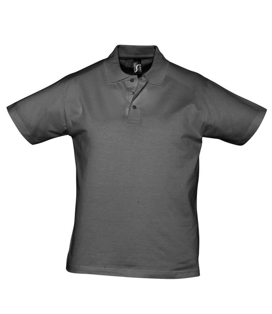 [11377 DGY S] SOL'S Prescott Cotton Jersey Polo Shirt (Dark Grey, S)