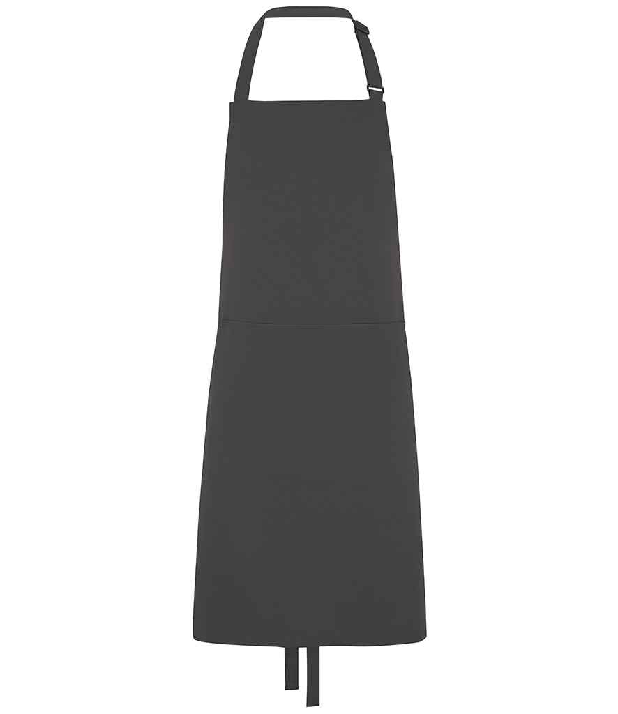 [DE101 SRM ONE] Dennys Polyester Bib Apron with Pocket (Storm Grey)