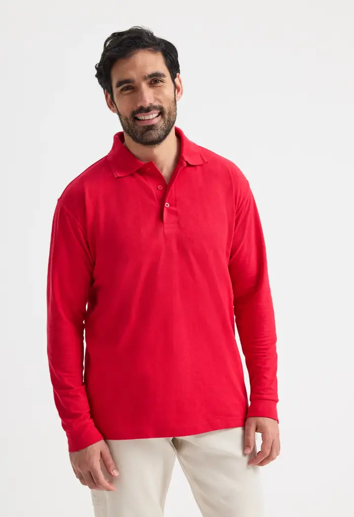 [UC113BKXS] Longsleeve Classic Poloshirt (Black, XS)