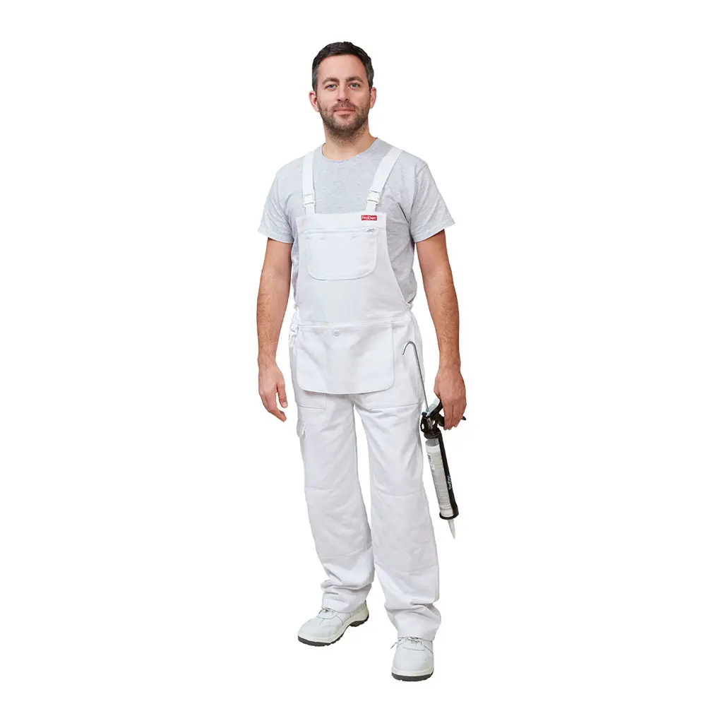 [PC187-W-XS] ProDec Bib and Brace (XS)