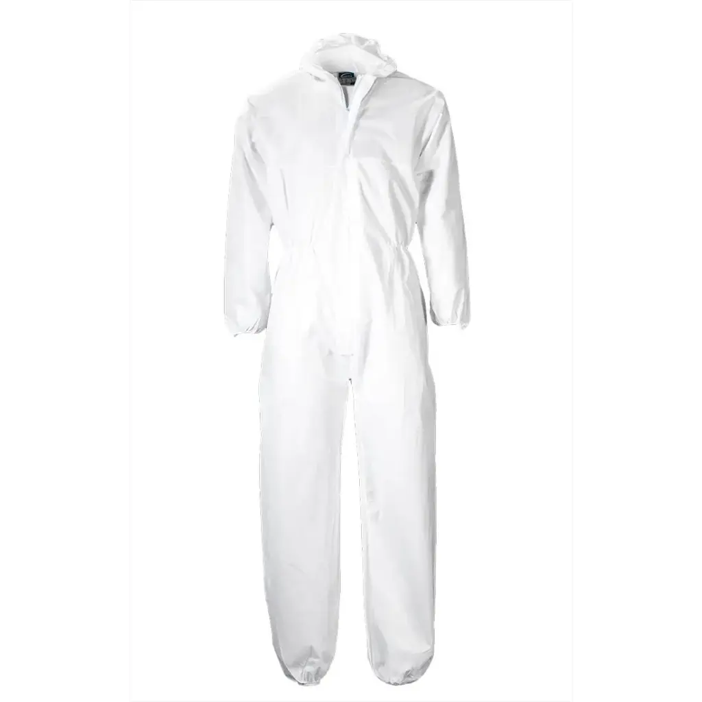 [ST11WHRM] Non-Woven PP Disposable Coverall, White (M)