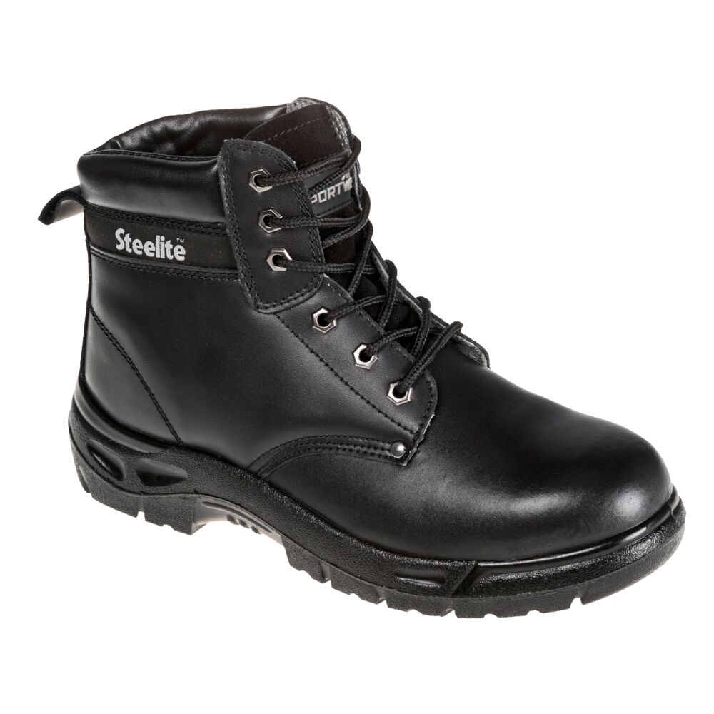 Steel Action Leather Ankle Boot S3 SR Black