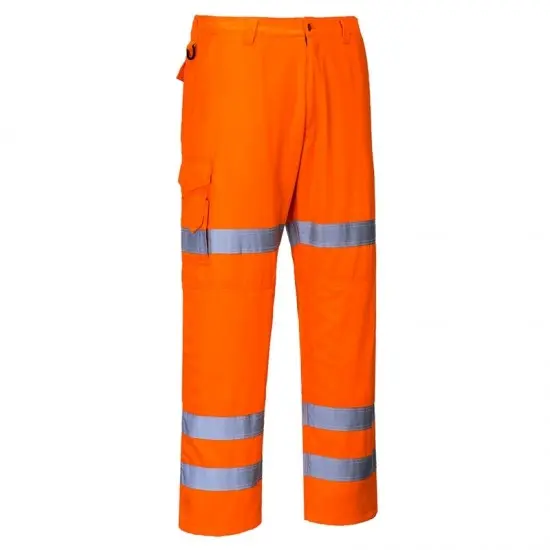 [W-THVO28R] Orange Hi-Vis Poly/cotton Trousers (28, Regular)