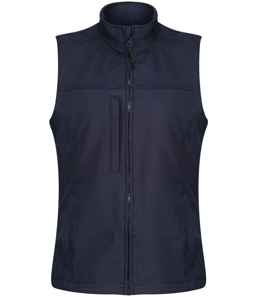 [RG155 NV/NV 8] Regatta Ladies Flux Soft Shell Bodywarmer (Navy/Navy, 8)