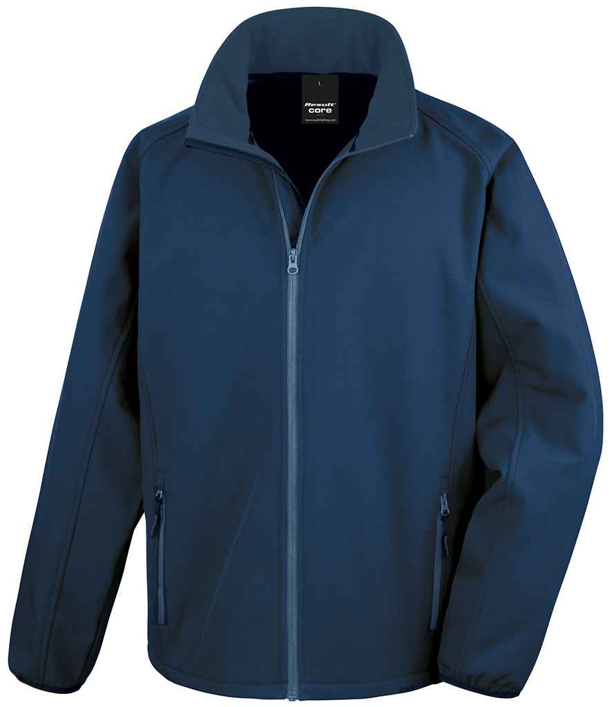 [RS231M NV/NV S] Result Core Printable Soft Shell Jacket (Navy/Navy, S)