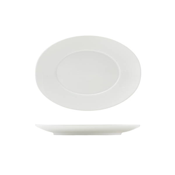 [BC-N110625] GenWare Porcelain Winged Oval Plate 25.5cm/ 10" (Pack of 6)