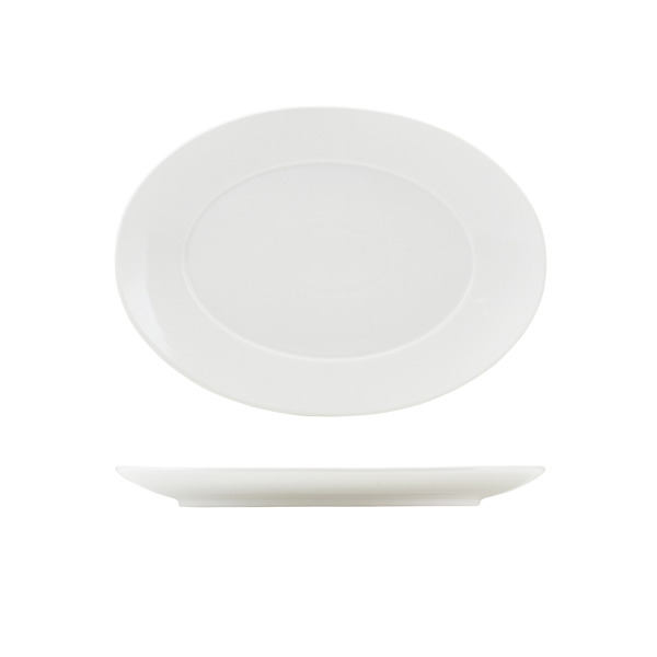 [BC-N110631] GenWare Porcelain Winged Oval Plate 31.5cm/ 12.5" (Pack of 4)