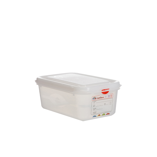 GN Storage Container 1/4 100mm Deep 2.8L (Pack of 6)
