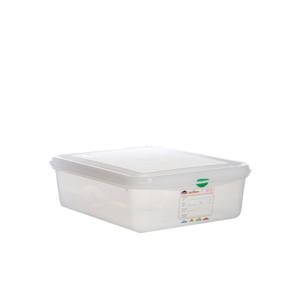 GN Storage Container 1/2 100mm Deep 6.5L (Pack of 6)