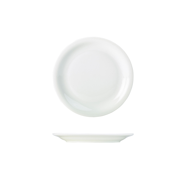 Genware Porcelain Narrow Rim Plate 16cm/ 6.25" (Pack of 6)