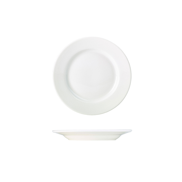 [BC-N160617] Genware Porcelain Classic Winged Plate 17cm/ 6.5" (Pack of 6)