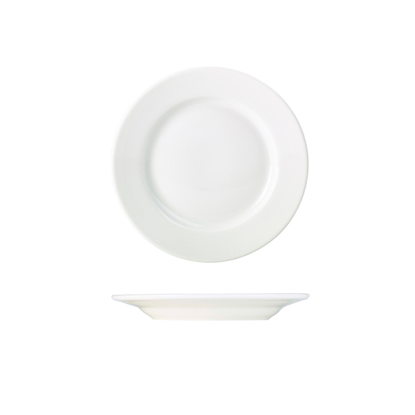 [BC-N160619] Genware Porcelain Classic Winged Plate 19cm/ 7.5" (Pack of 6)