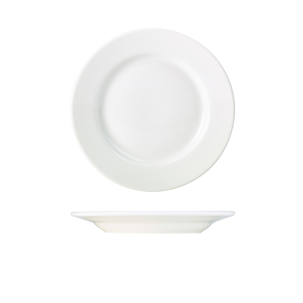 [BC-N160623] Genware Porcelain Classic Winged Plate 23cm/ 9" (Pack of 6)