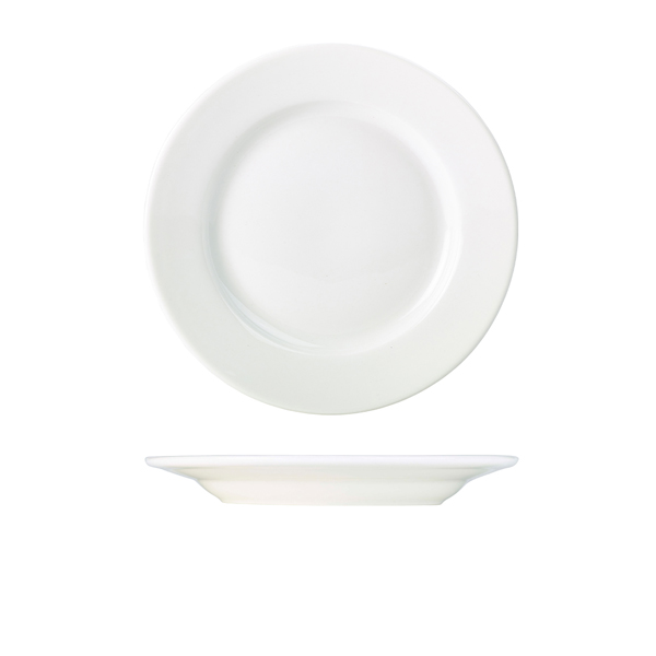 Genware Porcelain Classic Winged Plate 26cm/ 10.25" (Pack of 6)