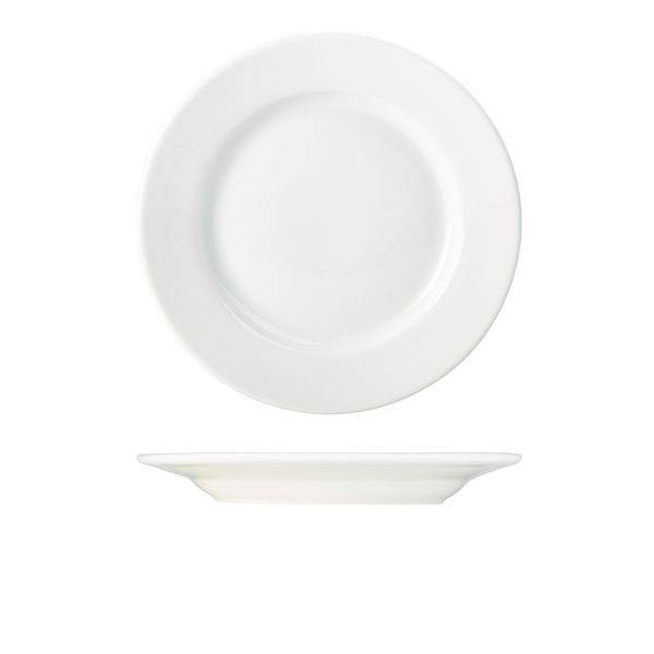Genware Porcelain Classic Winged Plate 27cm/ 10.75" (Pack of 6)