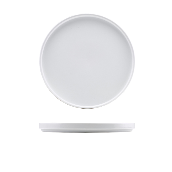 [BC-N160925] Genware Porcelain Low Presentation Plate 25cm/ 9.75" (Pack of 6)