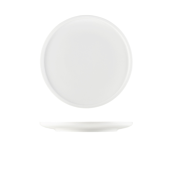 GenWare Porcelain Flat Rim Plate 23cm/ 9" (Pack of 6)