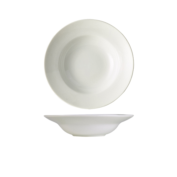 [BC-N170622] Genware Porcelain Pasta Dish 22cm/ 8.5" (Pack of 6)
