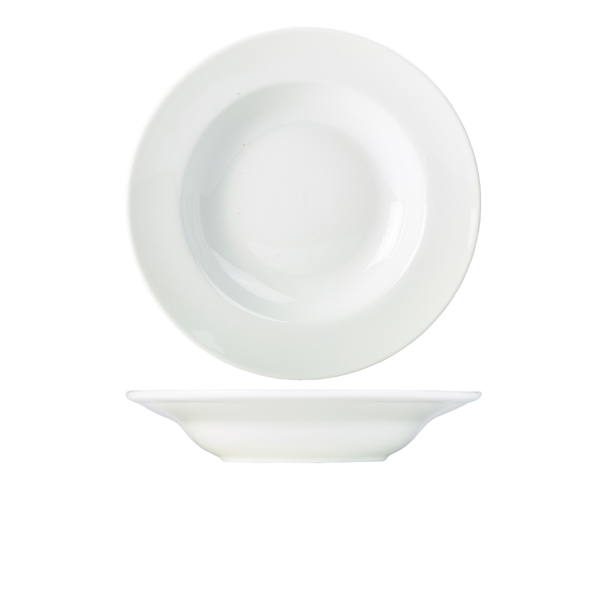 Genware Porcelain Soup Plate/ Pasta Dish 30cm/ 12" (Pack of 6)