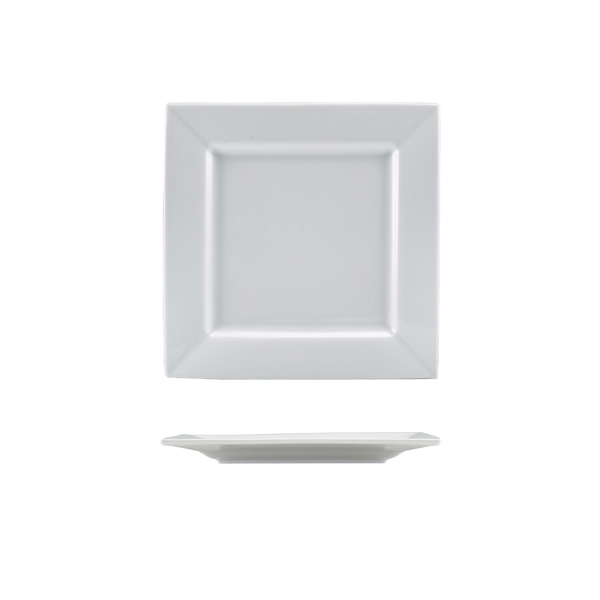 [BC-N180618] GenWare Porcelain Square Plate 18cm/ 7.25 (Pack of 6)