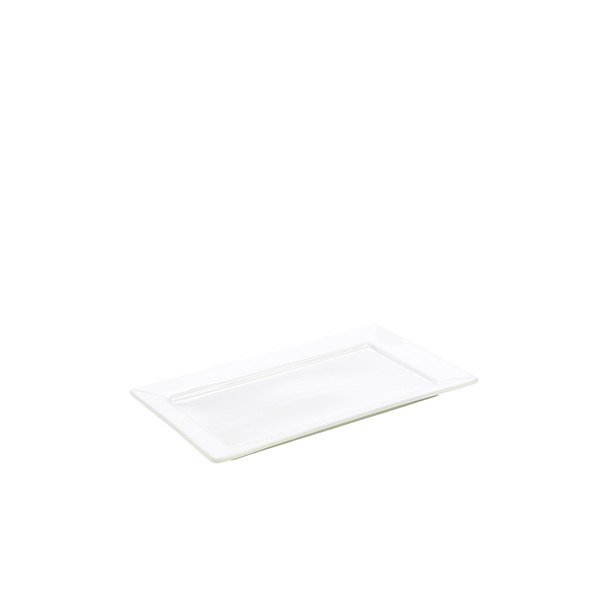 Genware Porcelain Rectangular Plate 24 x 17cm/ 9.5 x 6.75" (Pack of 6)