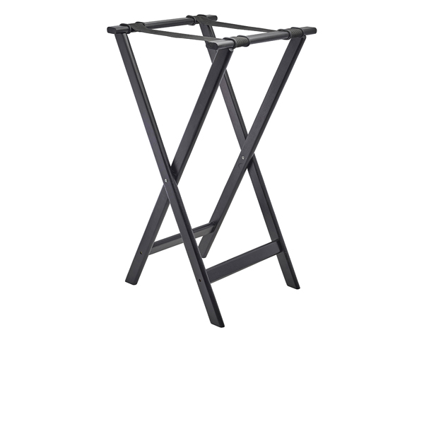 [BC-N1815WDBK] GenWare Black Wooden Tray Stand