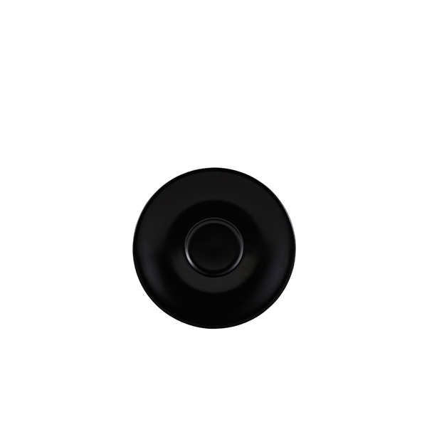 Genware Porcelain Matt Black Saucer 12cm/ 4.75" (Pack of 6)