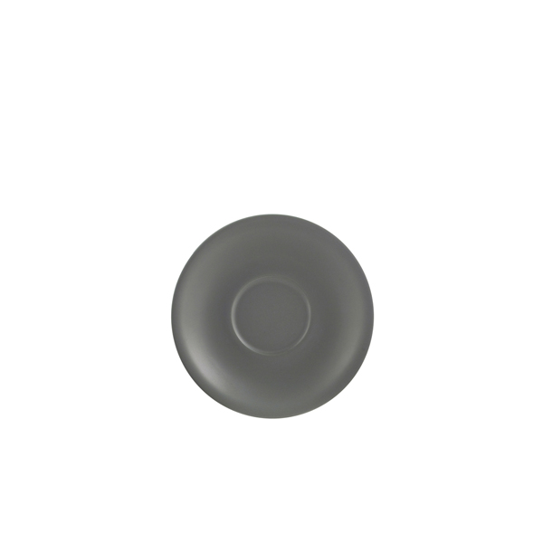 Genware Porcelain Matt Grey Saucer 12cm/ 4.75" (Pack of 6)