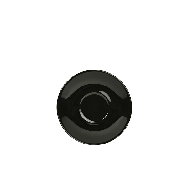 Genware Porcelain Black Saucer 13.5cm/ 5.25" (Pack of 6)