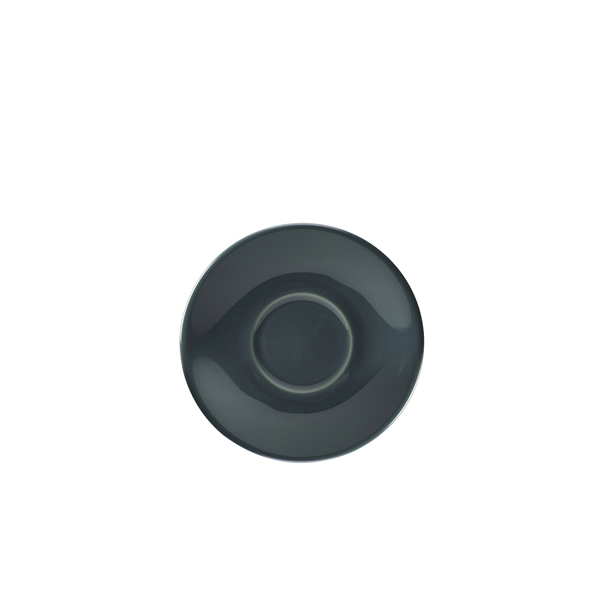 Genware Porcelain Grey Saucer 13.5cm/ 5.25" (Pack of 6)