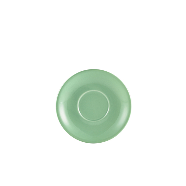 Genware Porcelain Green Saucer 13.5cm/ 5.25" (Pack of 6)