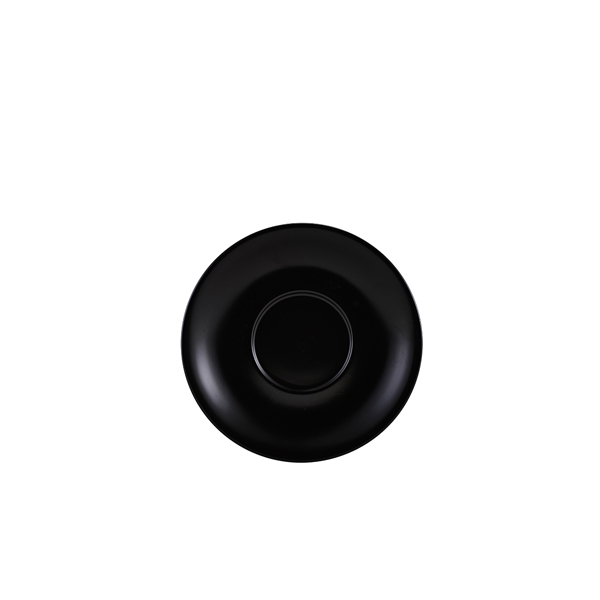 Genware Porcelain Matt Black Saucer 13.5cm/ 5.25" (Pack of 6)