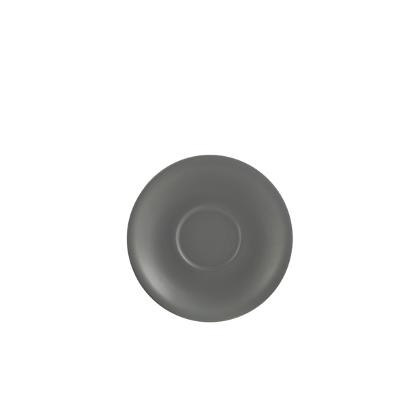 [BC-N182113MG] Genware Porcelain Matt Grey Saucer 13.5cm/ 5.25" (Pack of 6)