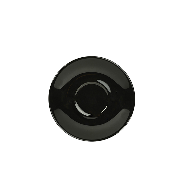 [BC-N182115BK] Genware Porcelain Black Saucer 16cm/ 6.25" (Pack of 6)