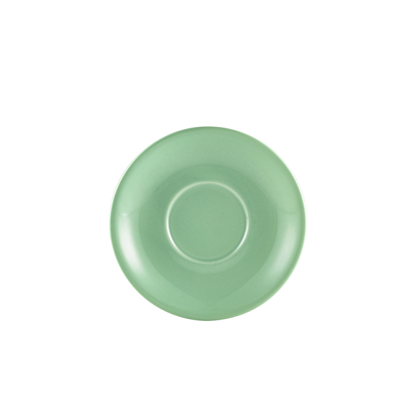 Genware Porcelain Green Saucer 16cm/ 6.25" (Pack of 6)