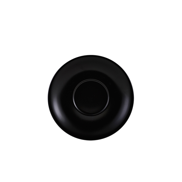 [BC-N182115MBK] Genware Porcelain Matt Black Saucer 16cm/ 6.25" (Pack of 6)